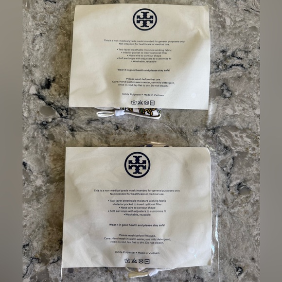 Brand New Tory Burch Floral Face Masks. - Picture 2 of 2